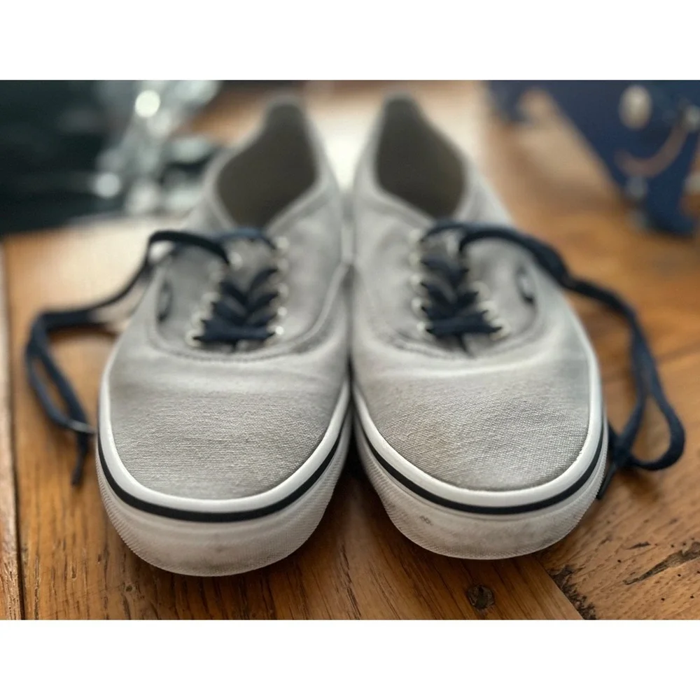 Vans light gray w/ navy laces sneakers men's 10.5